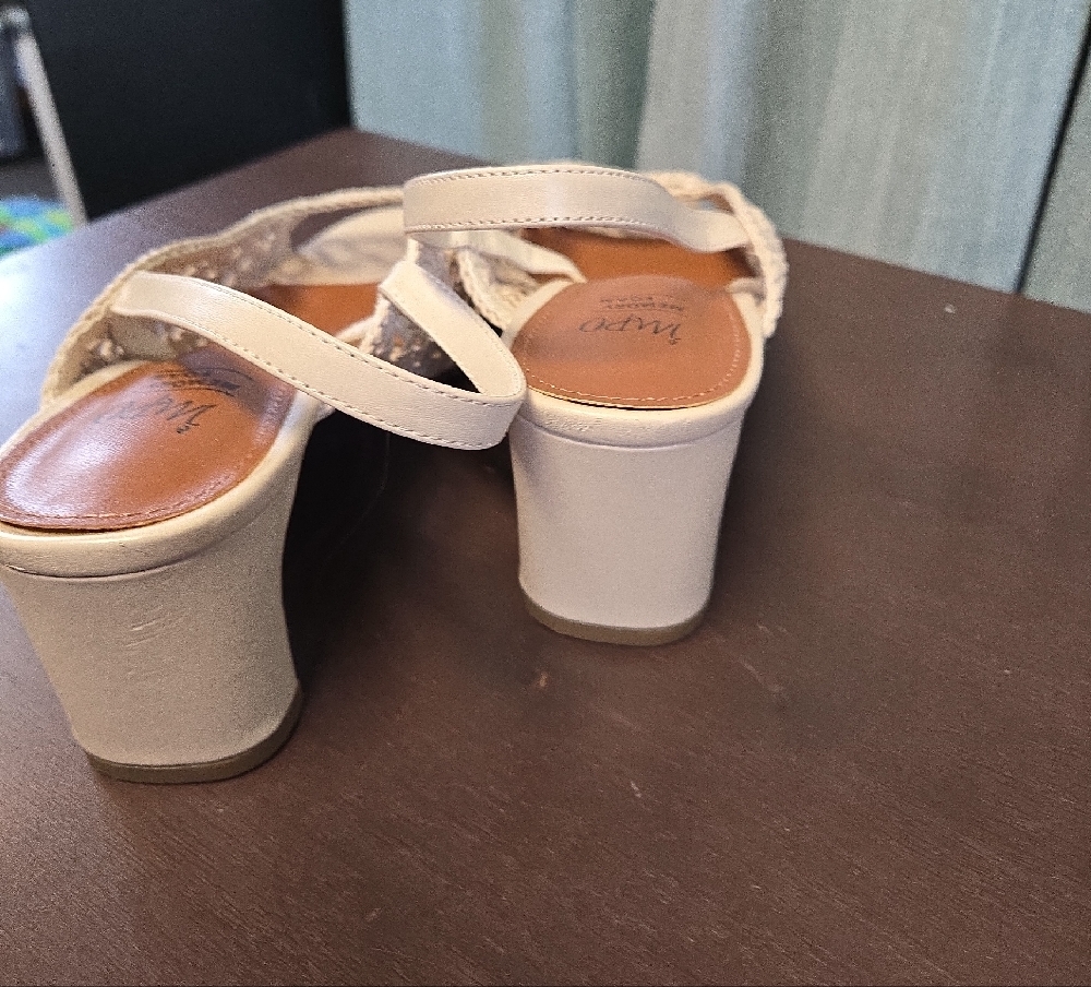 Impo Cream Woven Slingback Heels - Picture 3 of 4